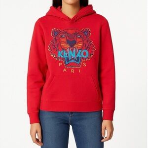 Kenzo France read hoodie with tiger embroidery women/teen size S